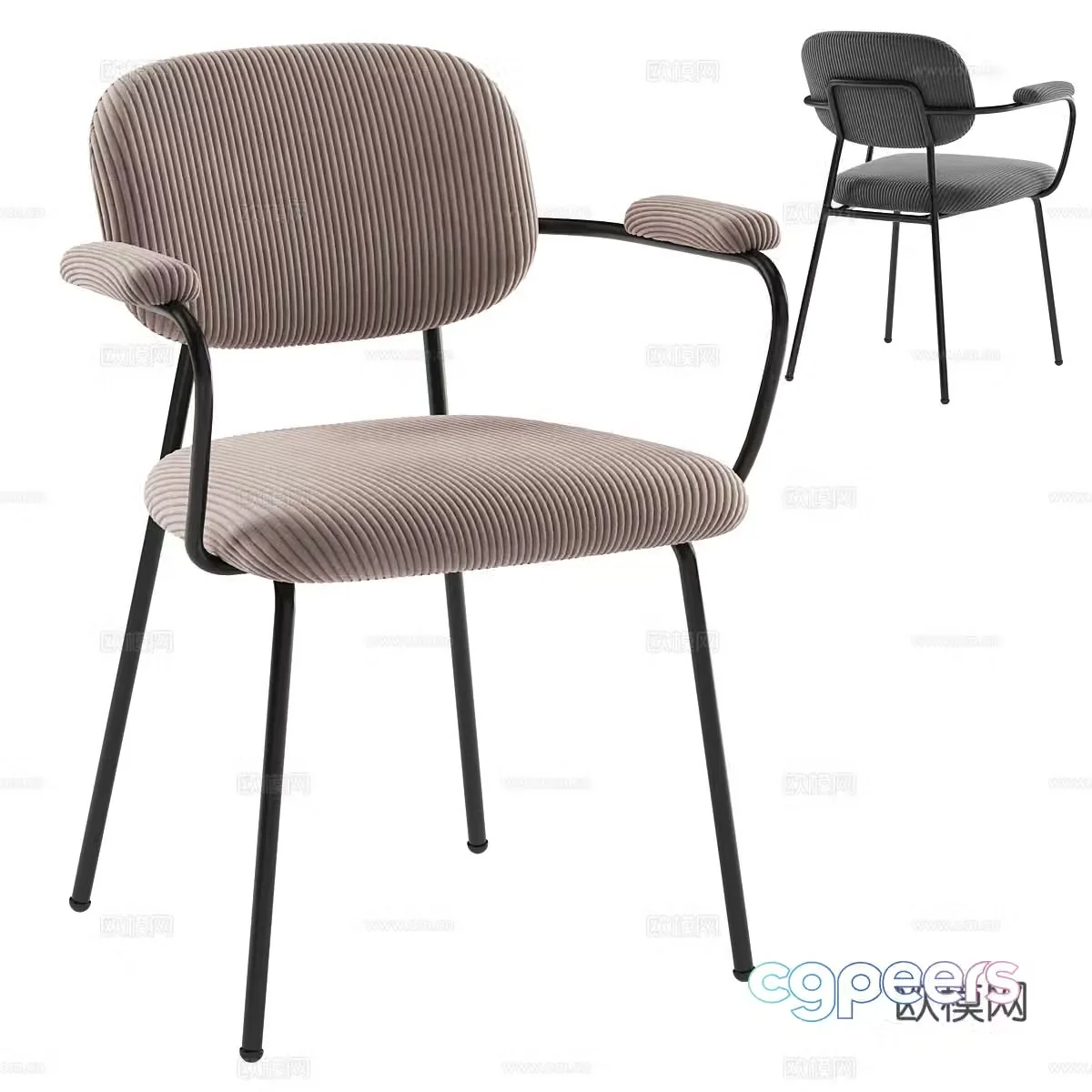 Dining chair single chair 3d model