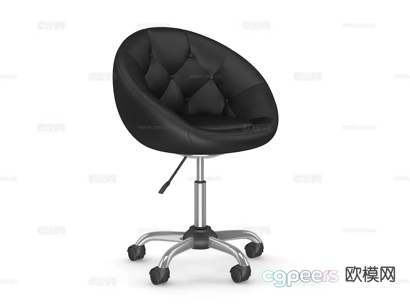 Modern office chair sliding wheelchair 3d model