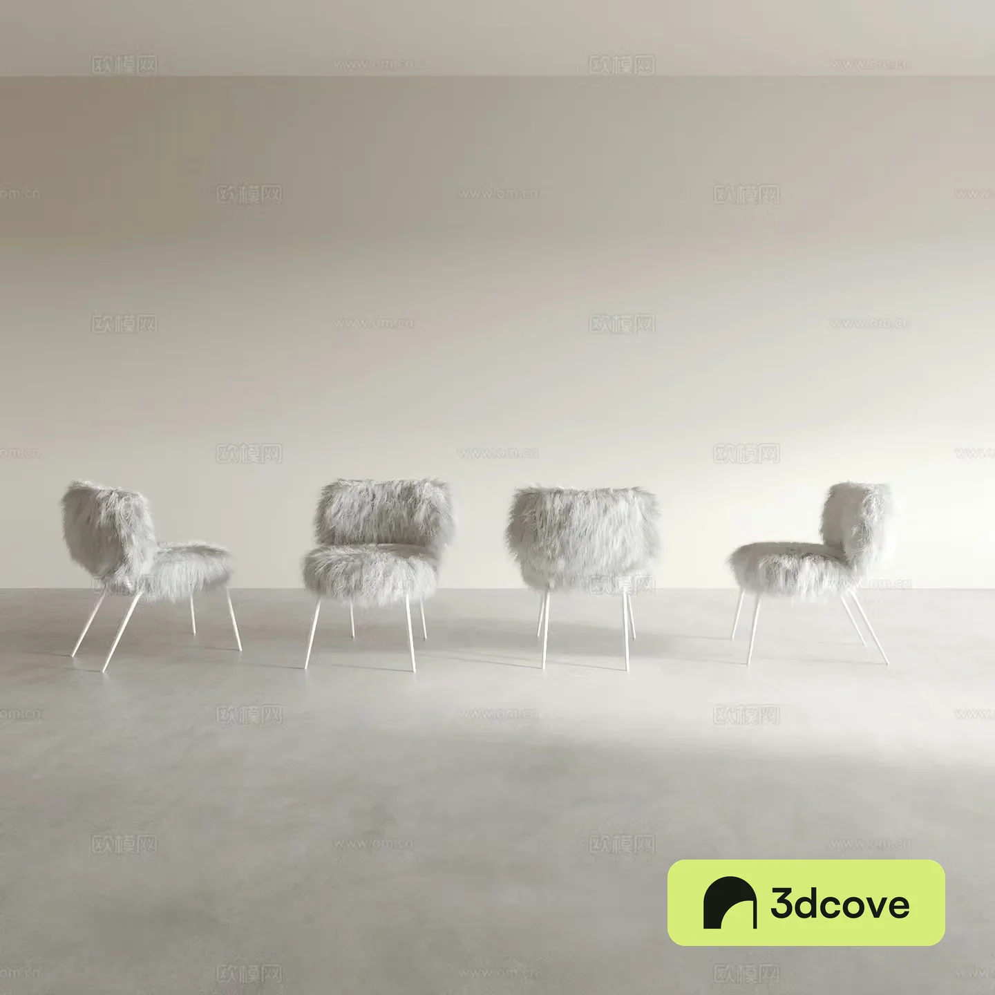 Modern plush chair dining chair