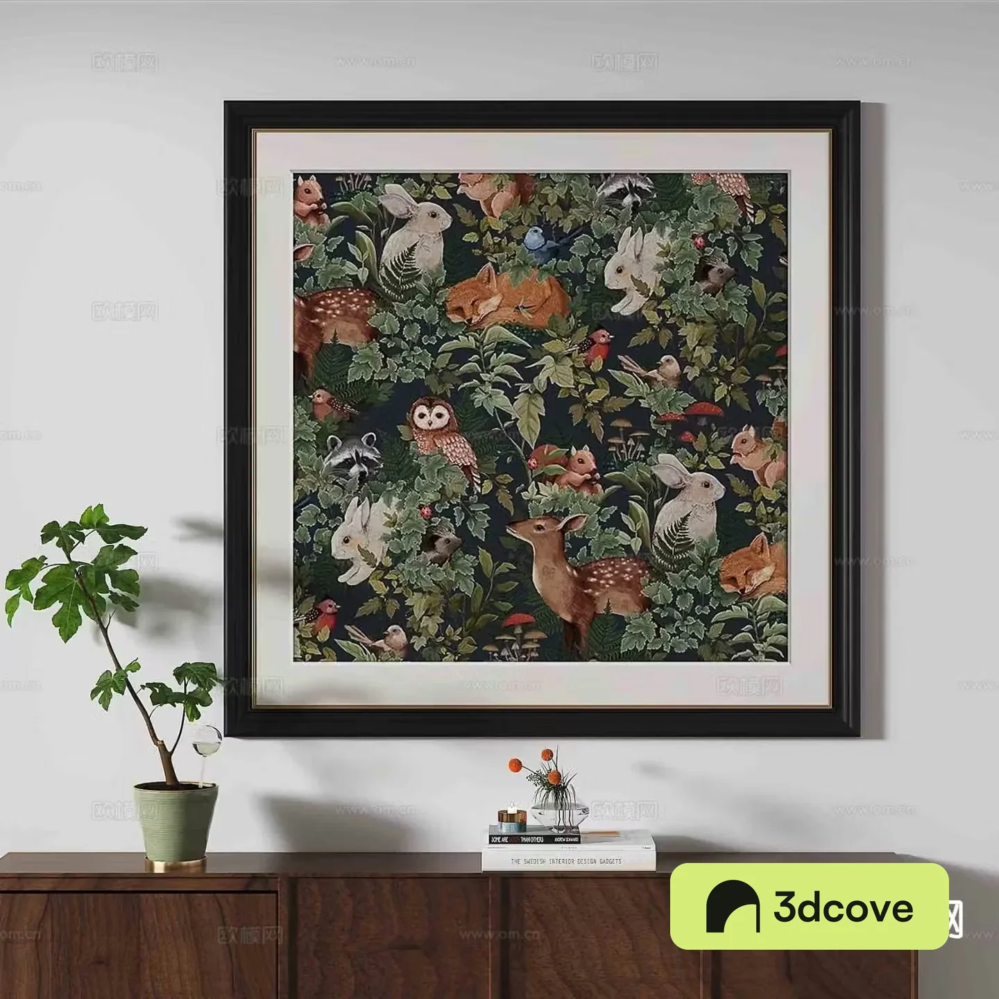 French retro hanging painting flower and bird painting decorative painting