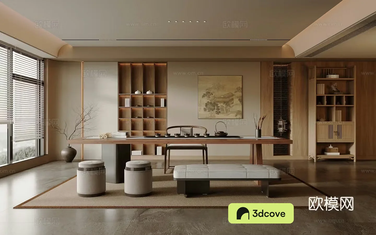 Solid wood tea table and chair combination large table and tea table tea set supplies decorative tea cabinet