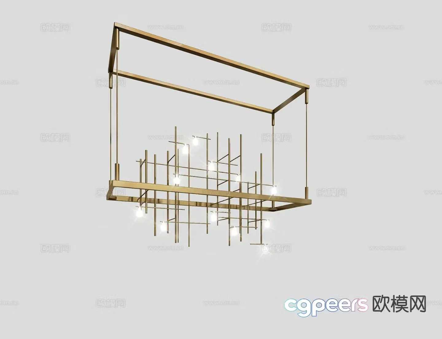 Light luxury chandelier art chandelier 3d model
