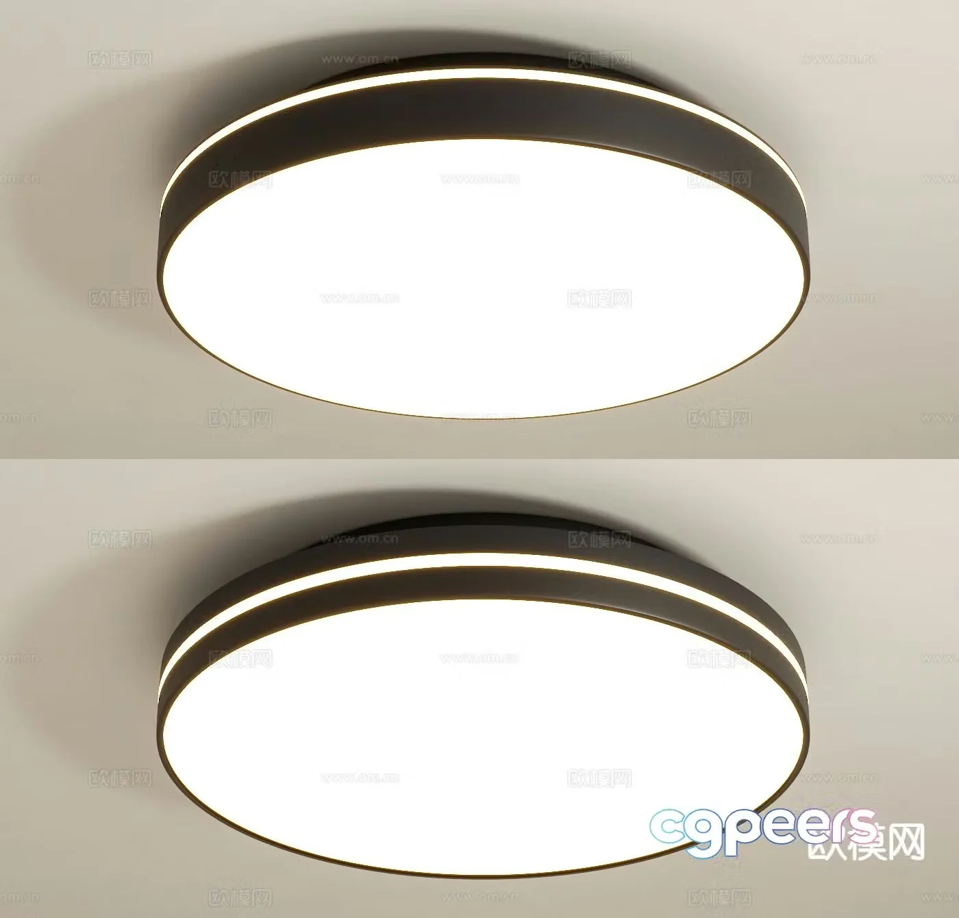 Modern round ceiling lamp 3d model