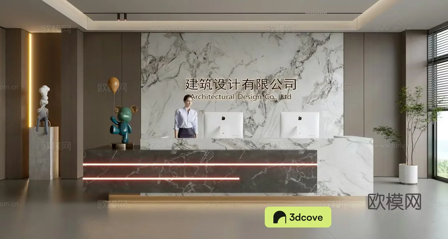 Modern company front desk reception area bar reception desk service desk company front desk background
