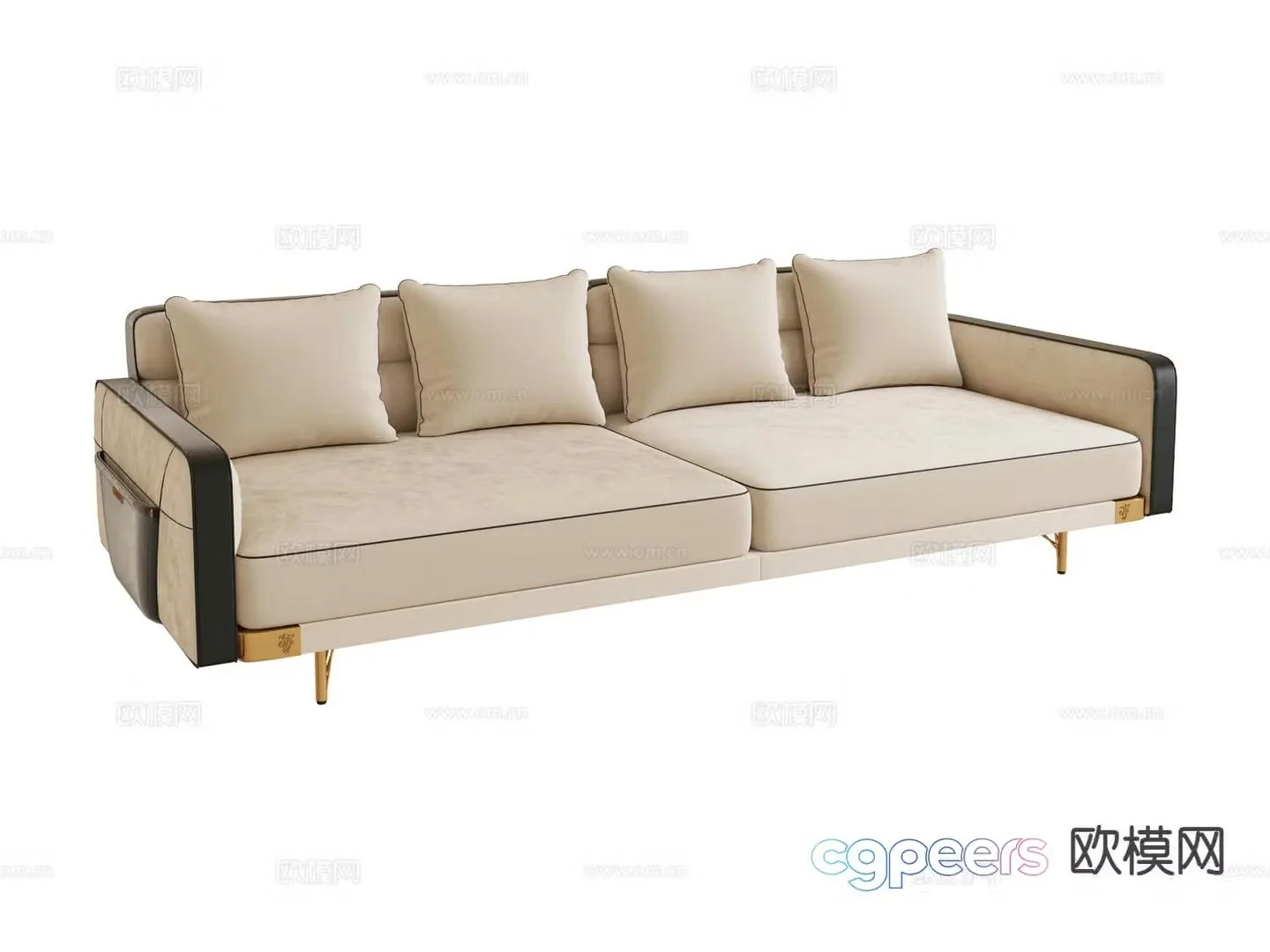visionnaire multi-person sofa 3d model