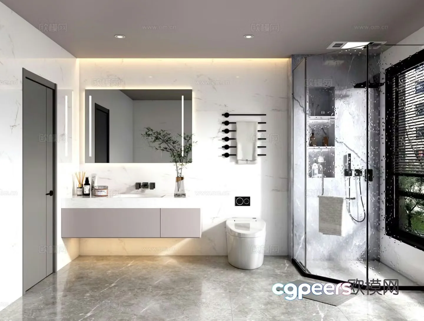 Modern bathroom bathroom 3d model