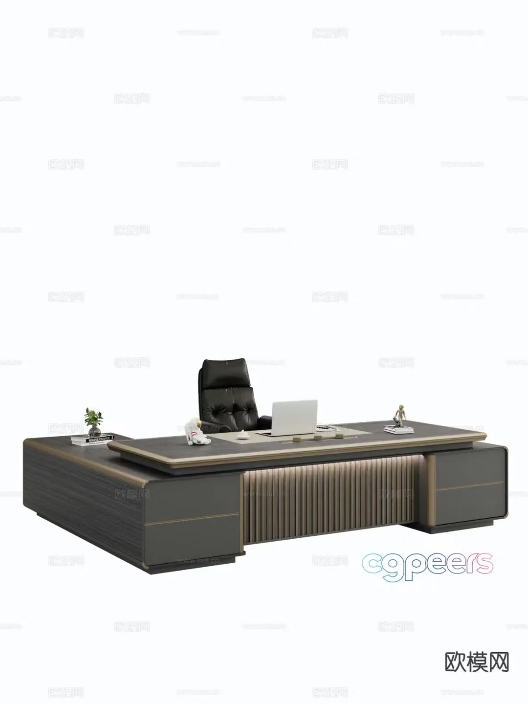 Light luxury boss table executive table executive table 3D model