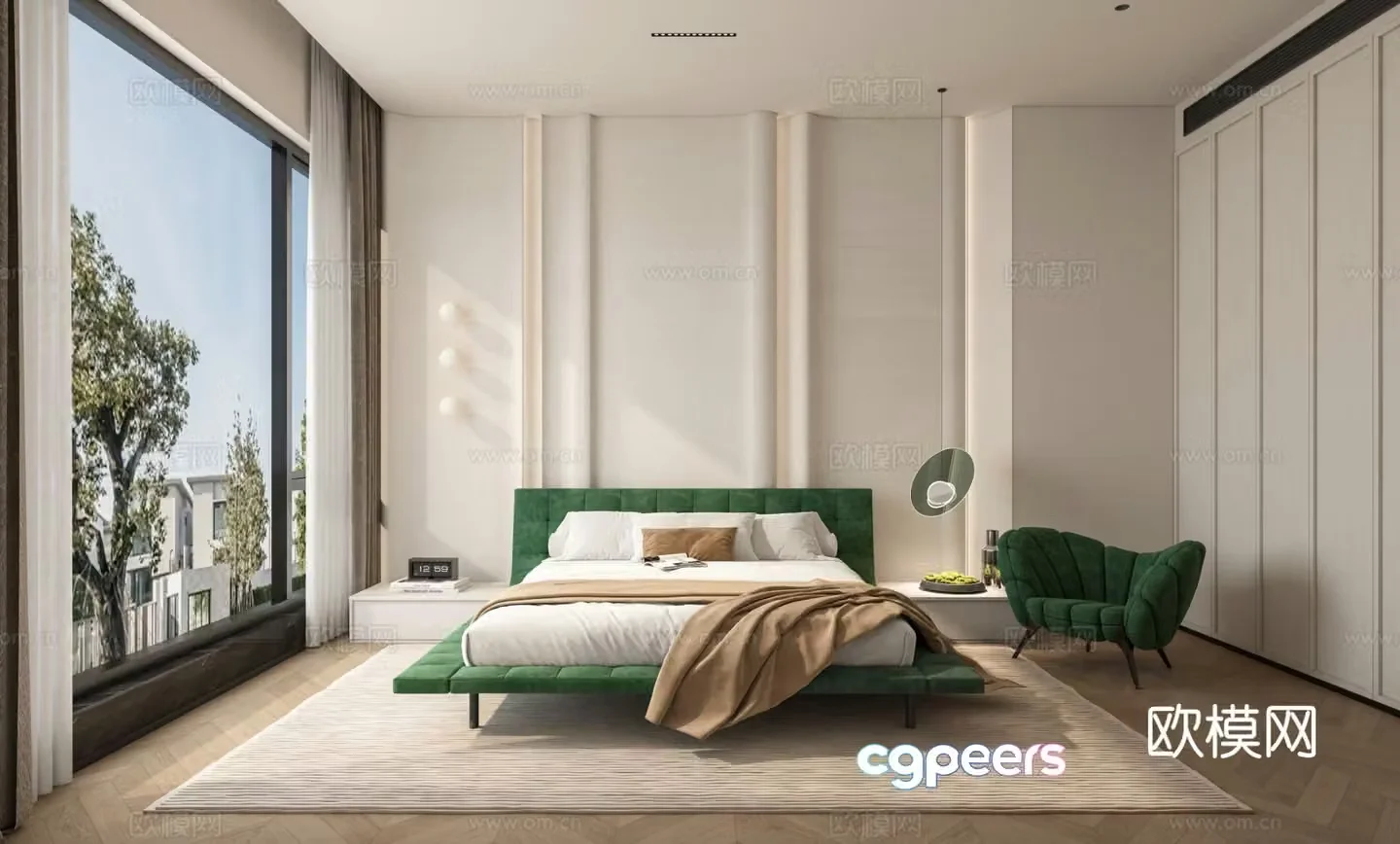 French bedroom master bedroom 3d model