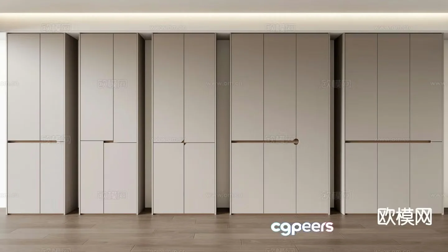 modern wardrobe wardrobe 3d model