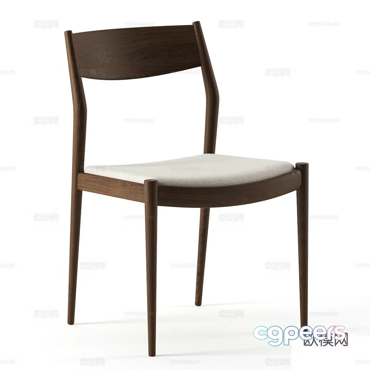 Karimoku chair single chair 3d model