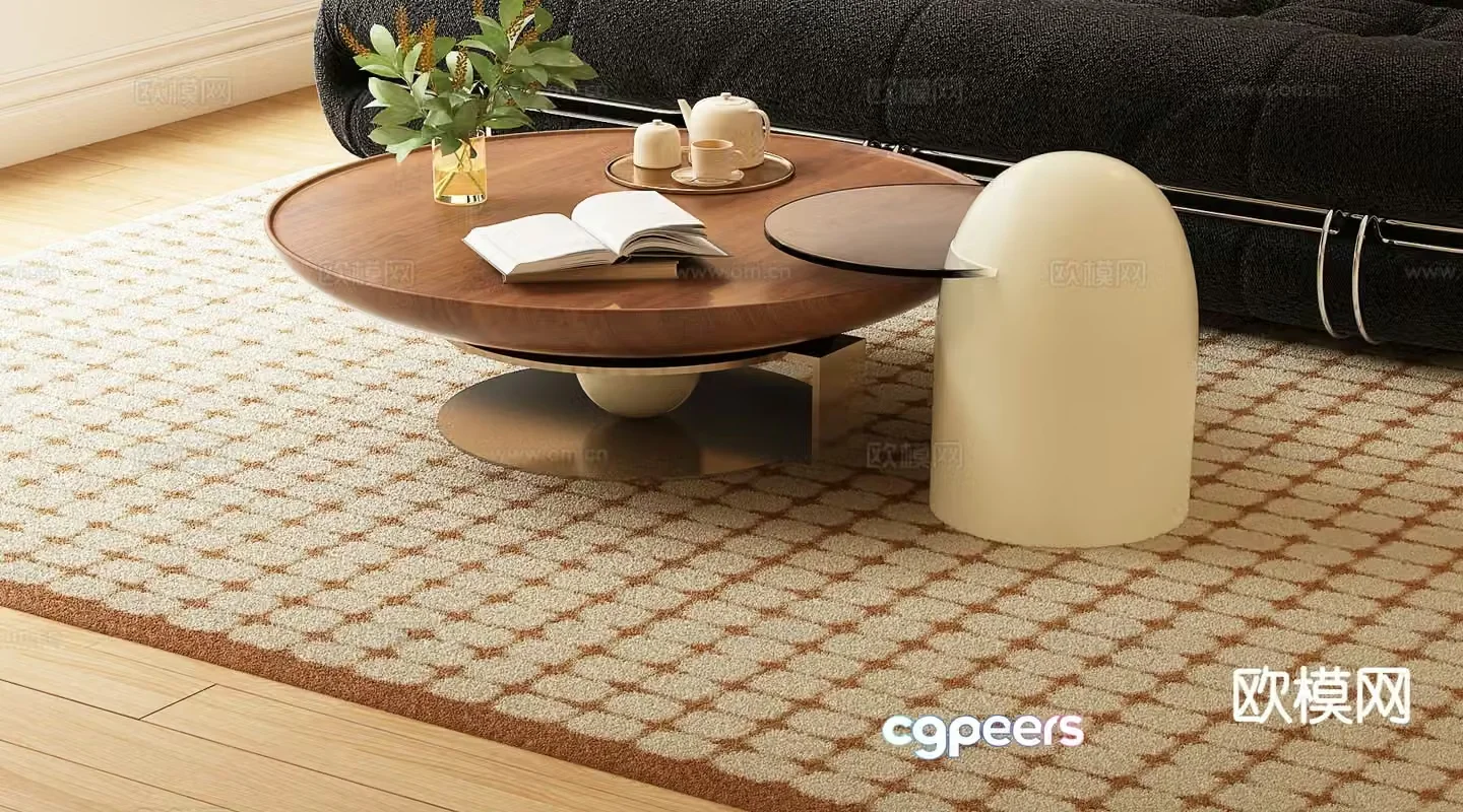 Medieval style mother-in-law coffee table 3D model