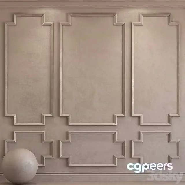 3ds Max Free – Decorative plaster with molding 37