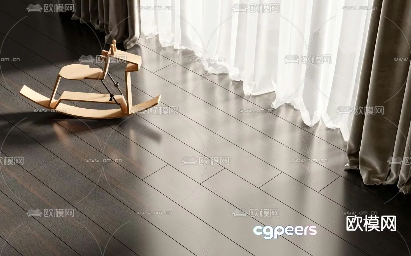 Modern children’s toy rocking chair 3d model