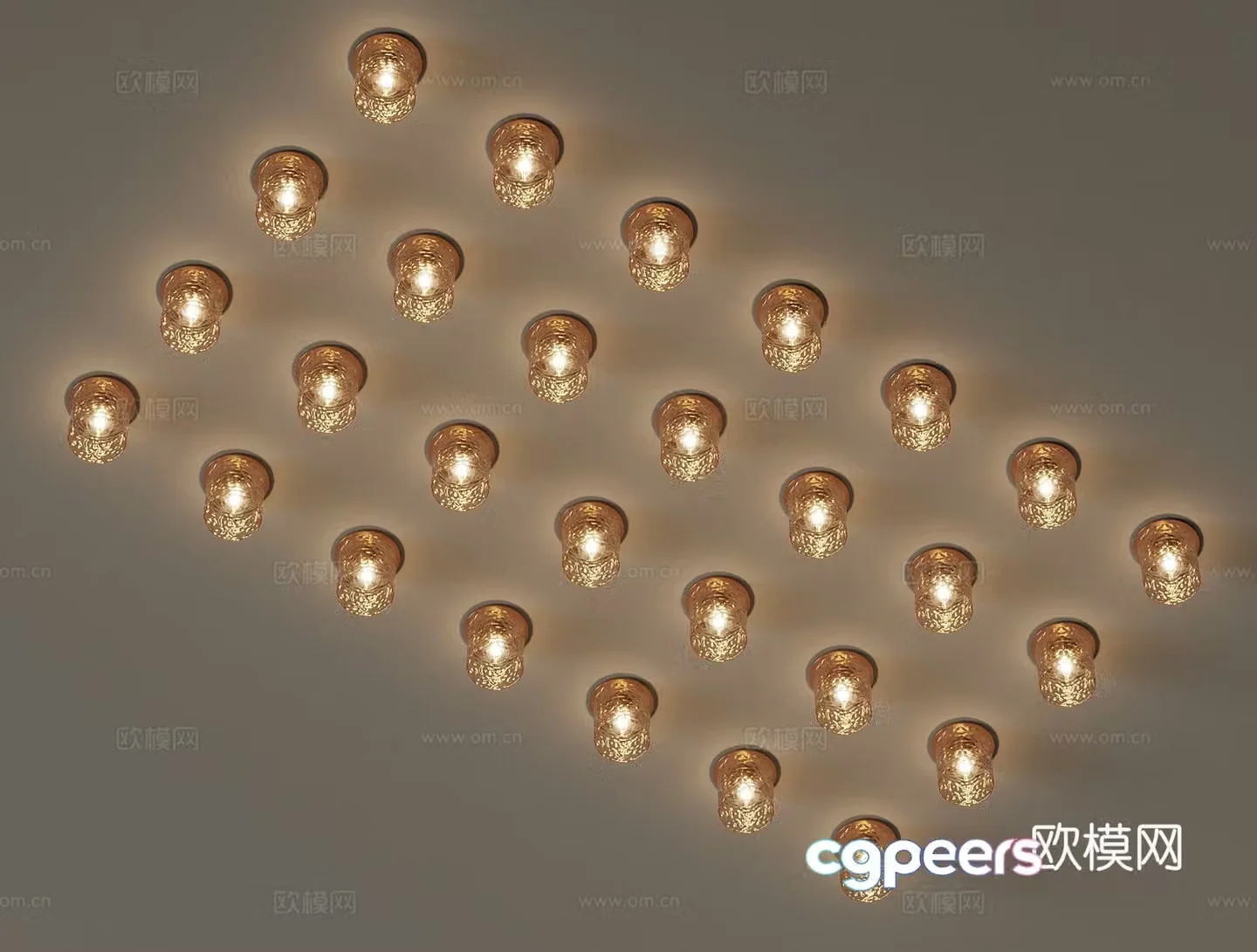 Simple ceiling lamp Crystal lamp 3d model