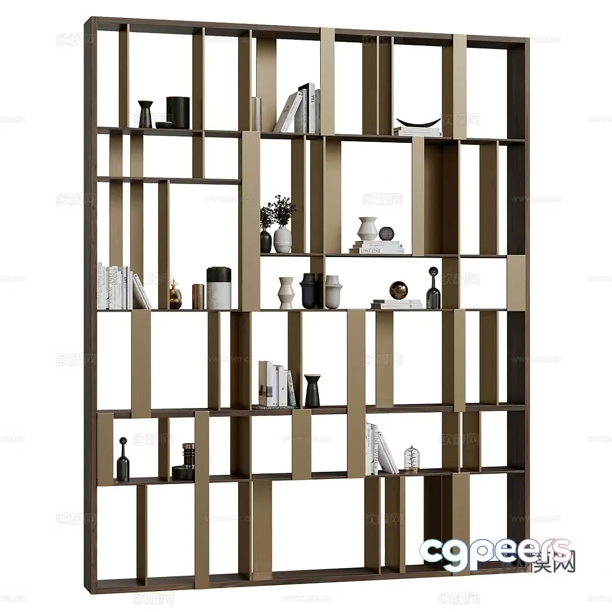 Modern decorative rack storage rack 3d model