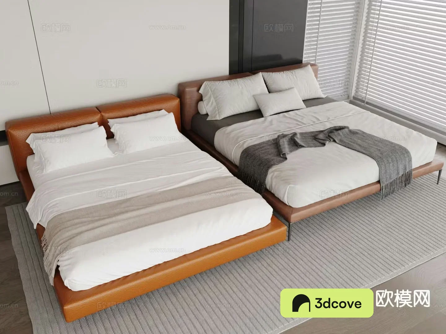 Modern double bed