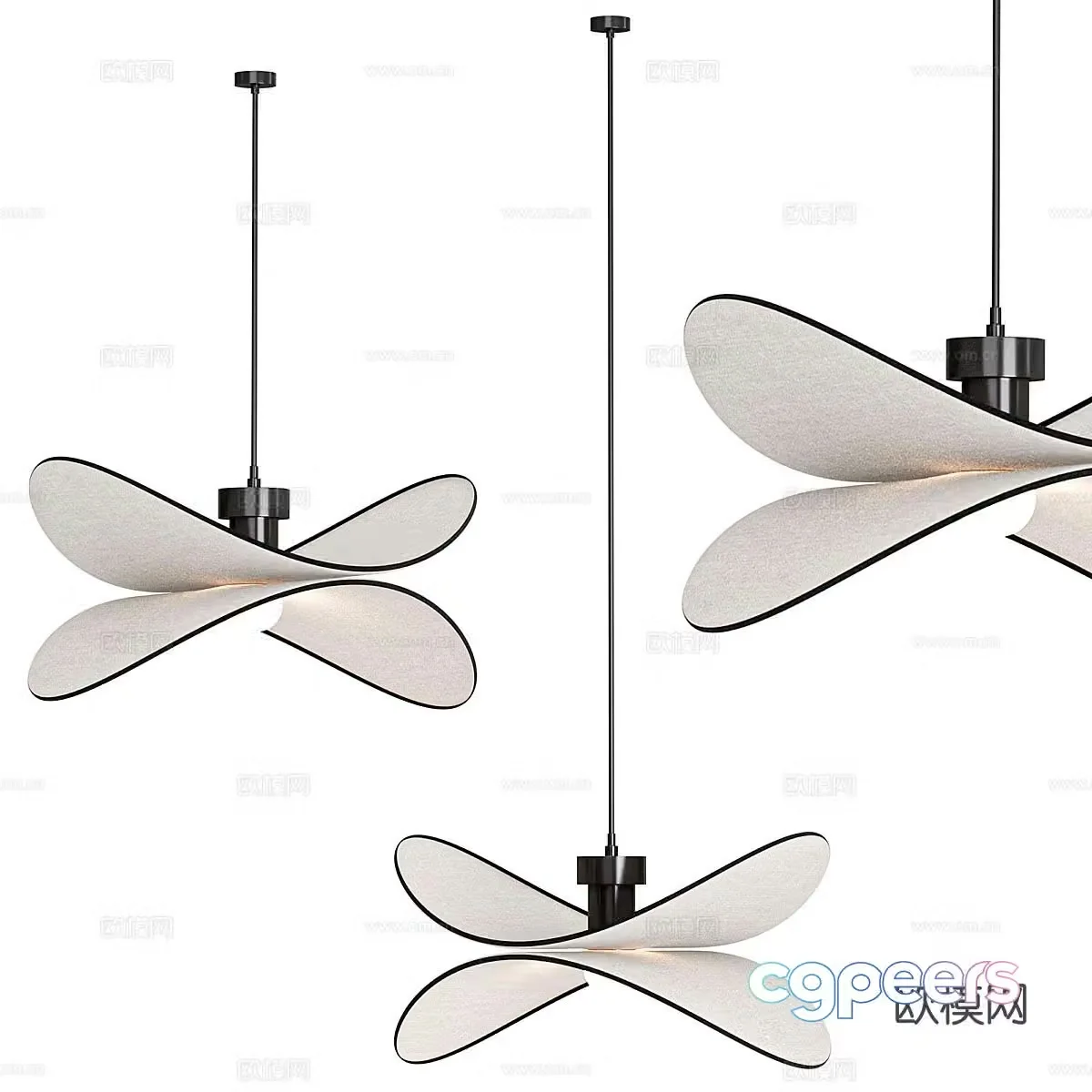Modern creative chandelier 3d model