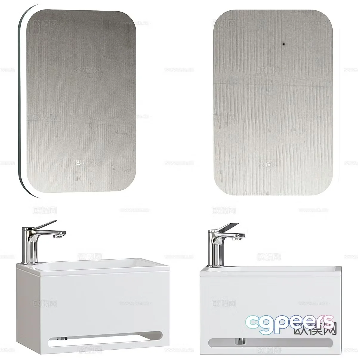Modern bathroom cabinet sink 3d model