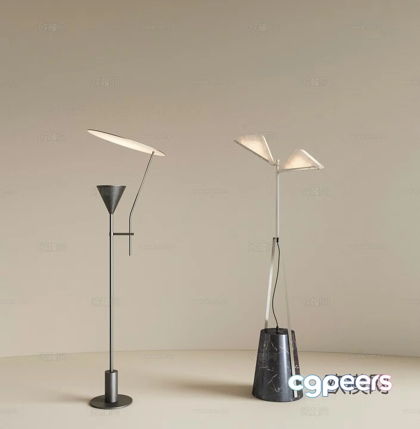 Modern metal floor lamp Living room floor lamp Study room floor lamp Bedroom floor lamp 3D model