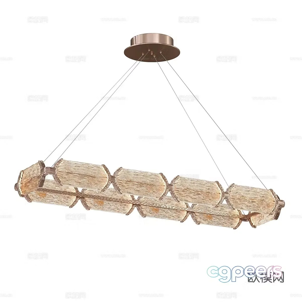 Modern simple chandelier Living room chandelier Decorative chandelier Restaurant chandelier 3d model