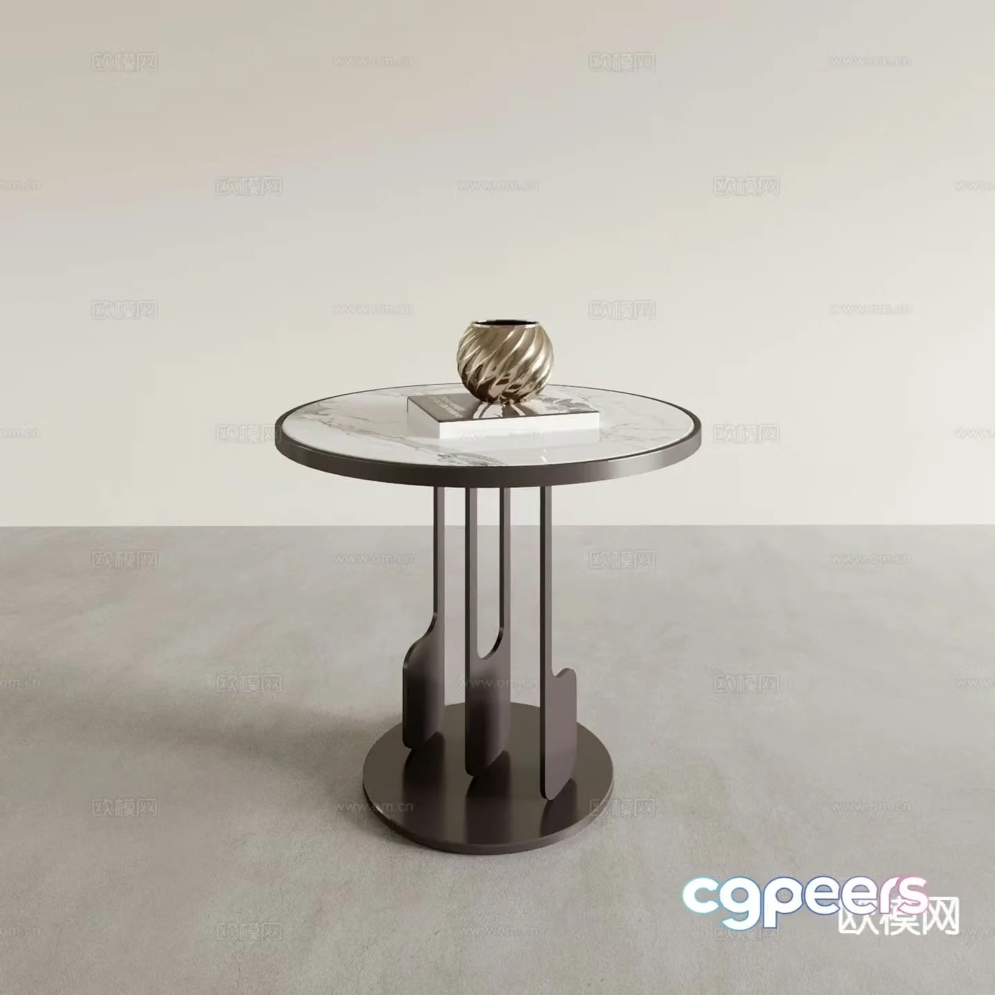 Modern corner table side table round table table table 3D model