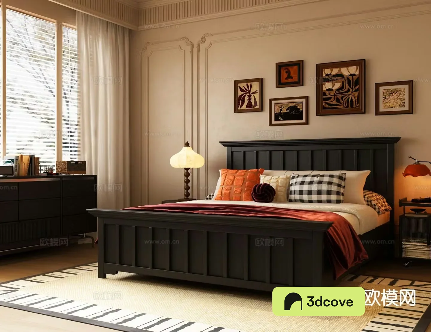 French double bed French medieval double bed