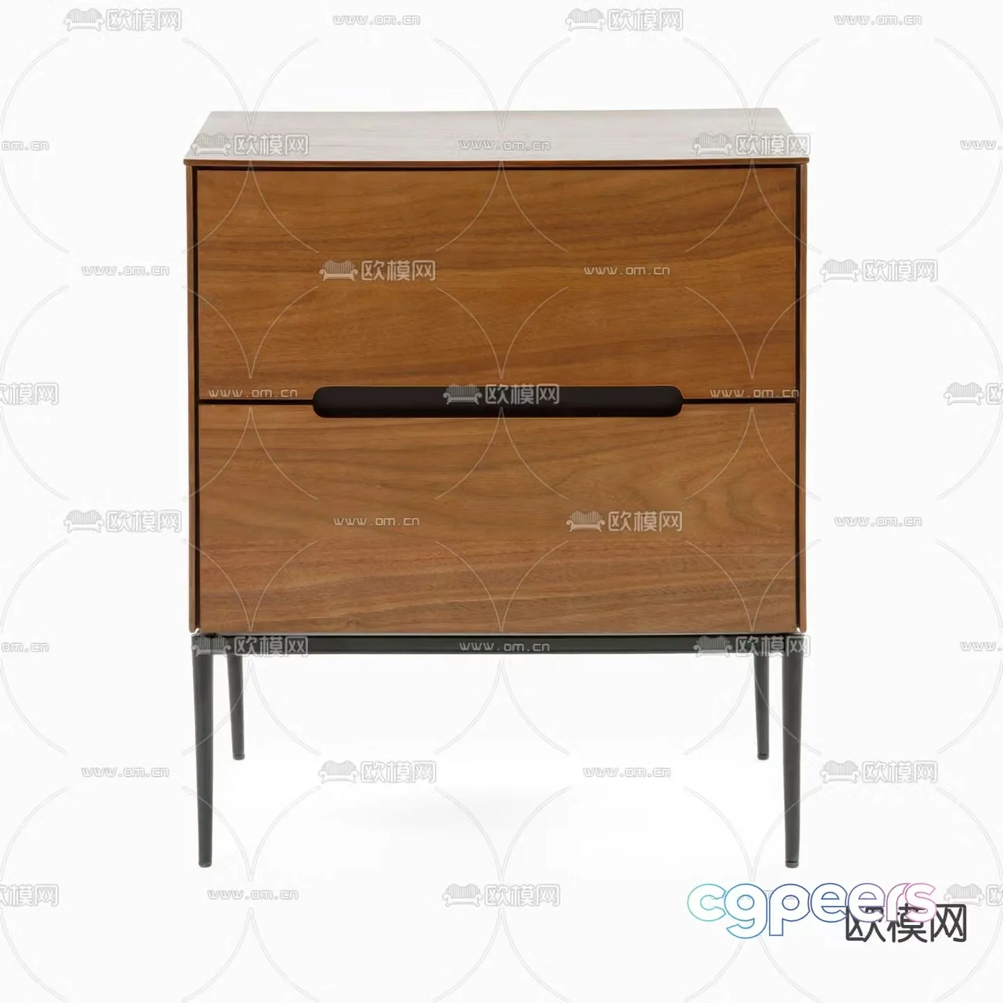 Drawer bedside table 3d model