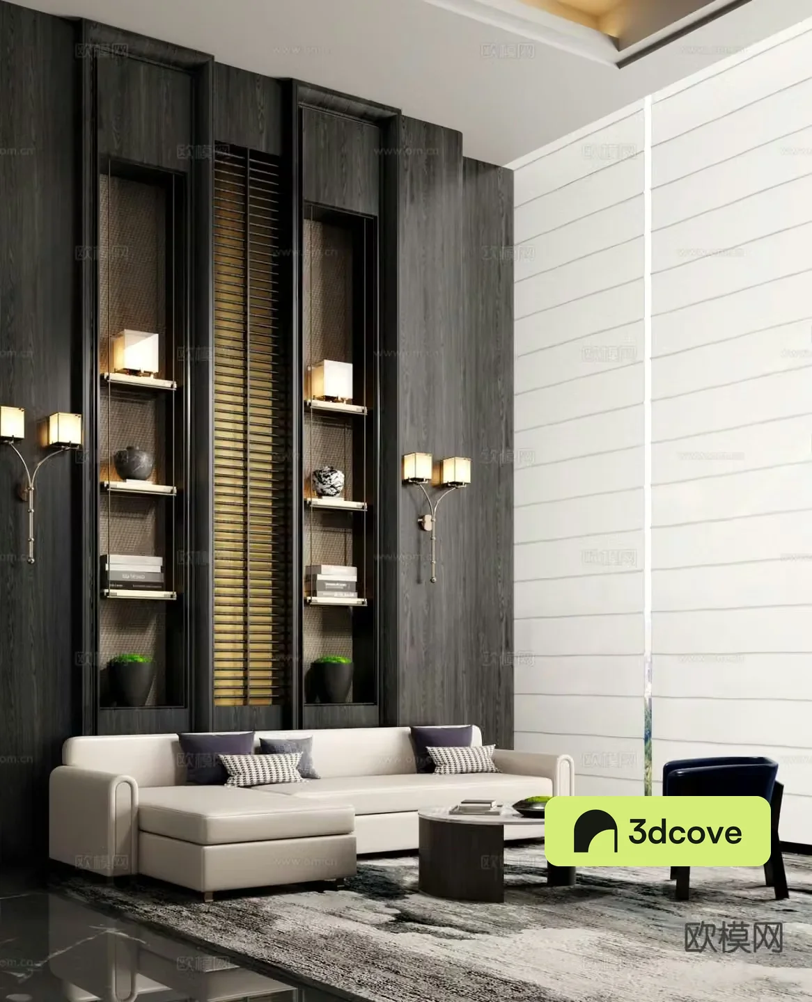 Modern sales office negotiation area reception area