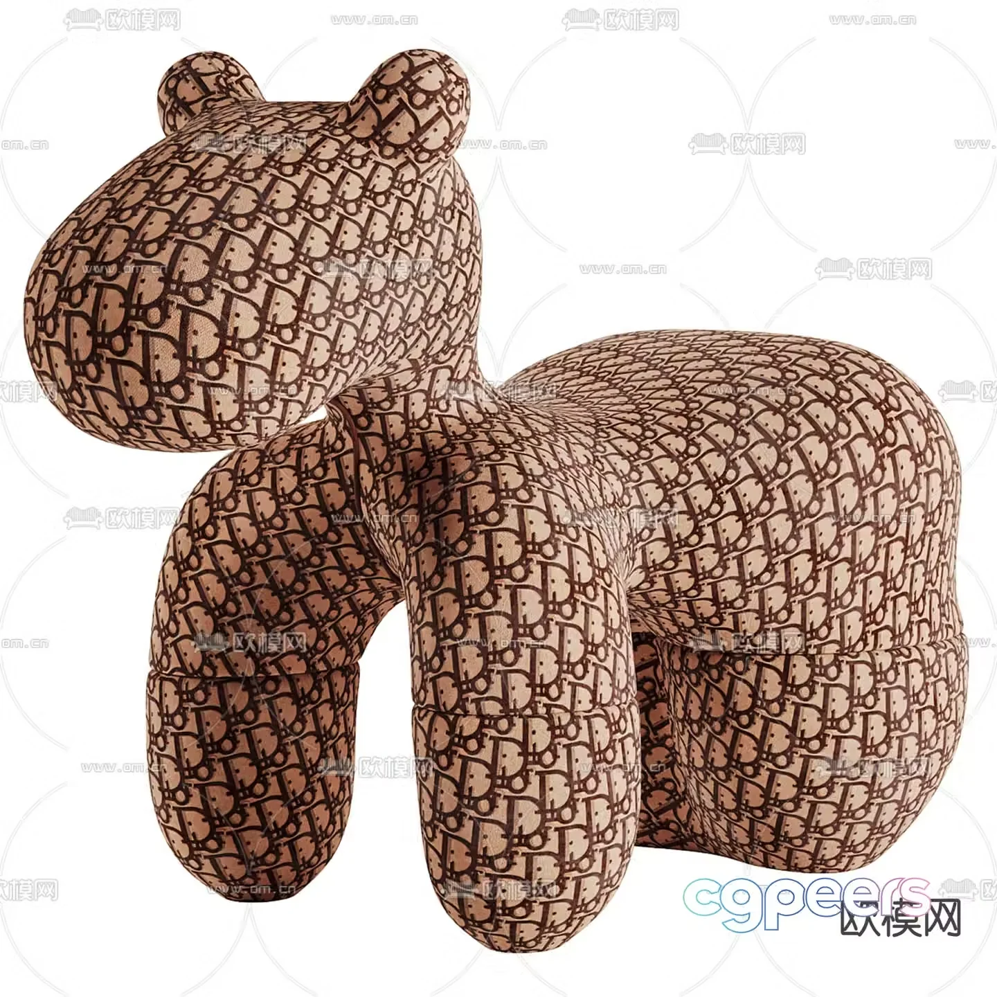 Pouf Chevelle children’s chair cartoon chair stool 3d model