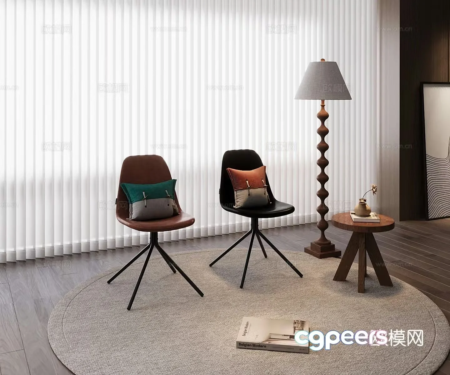 Modern leather chair 3d model