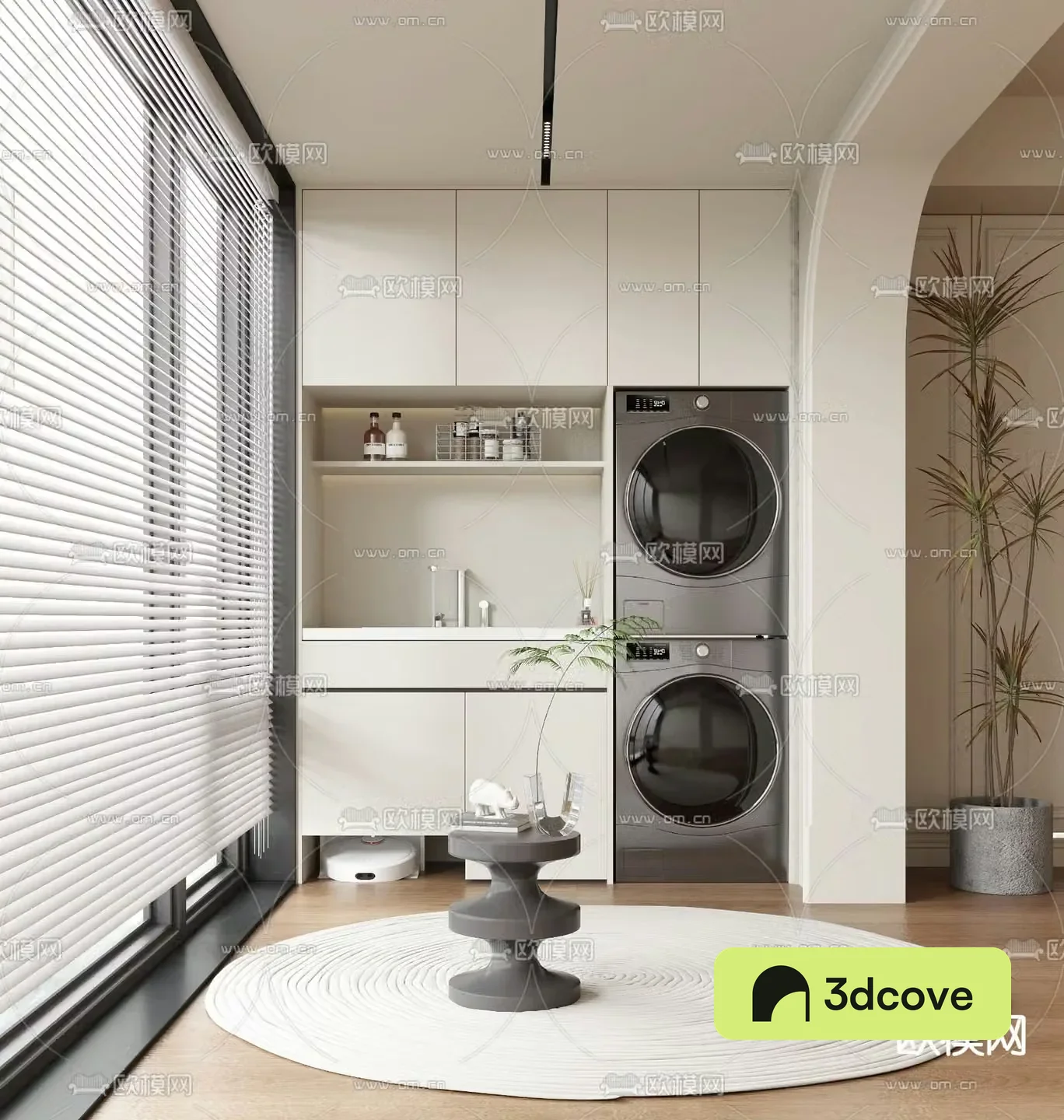 Balcony cabinet washing machine cabinet