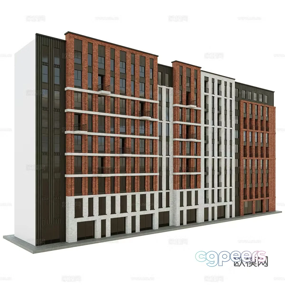 Hospital architecture 3D model