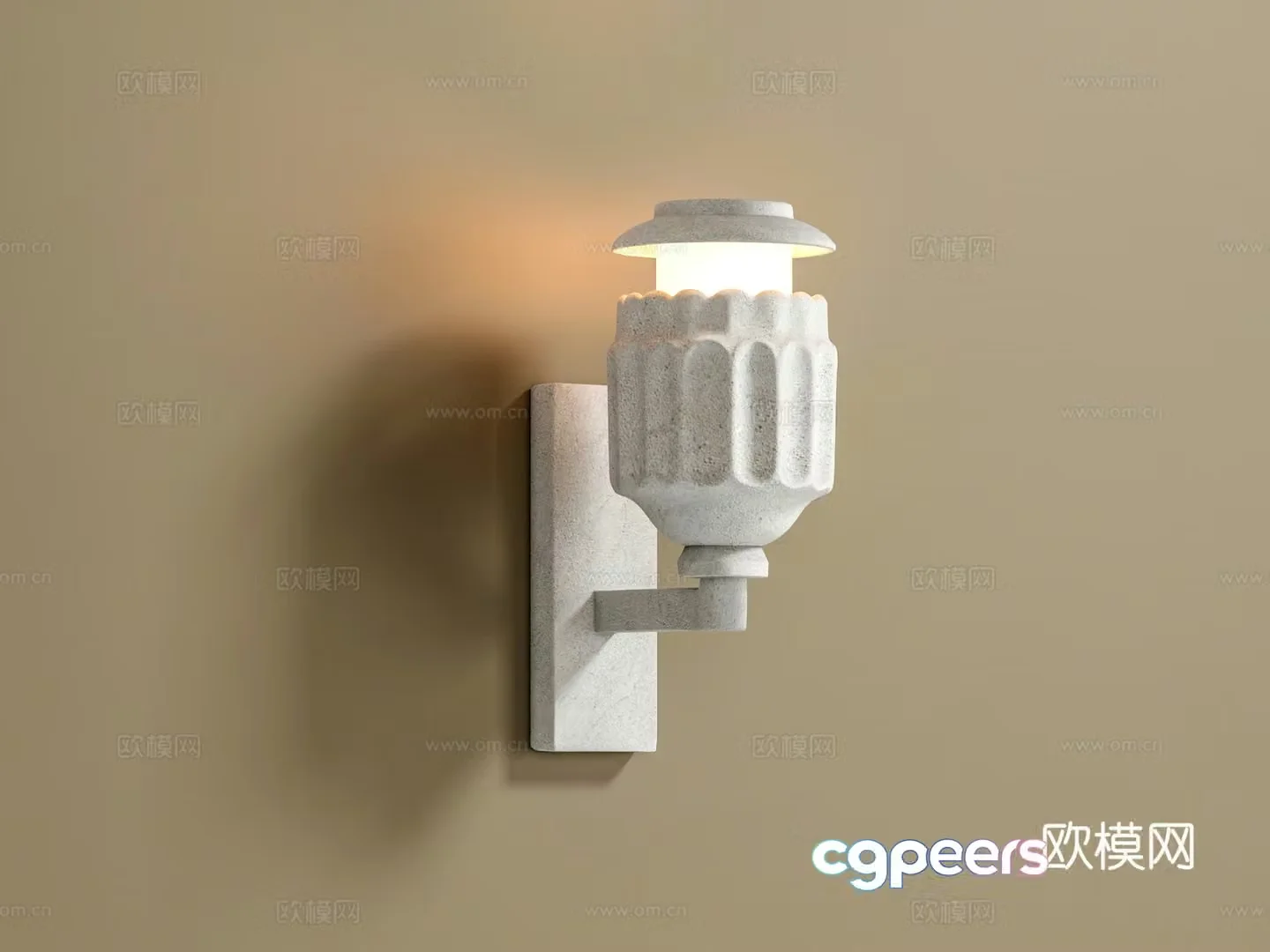 3D model of gypsum wall lamp