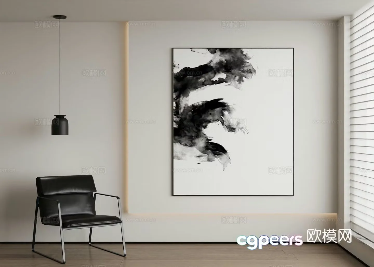 Modern decorative painting 3d model