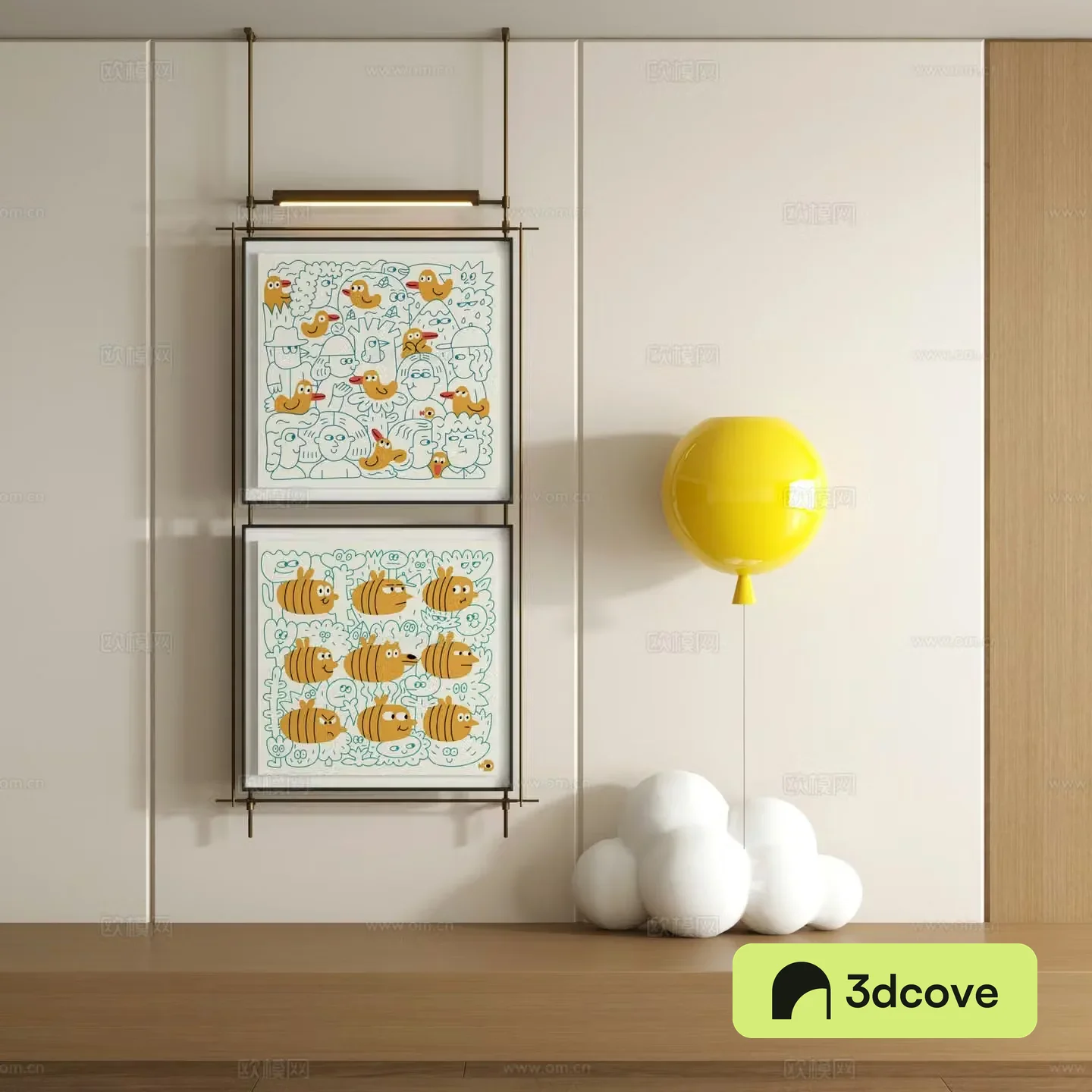 Modern graffiti decorative painting