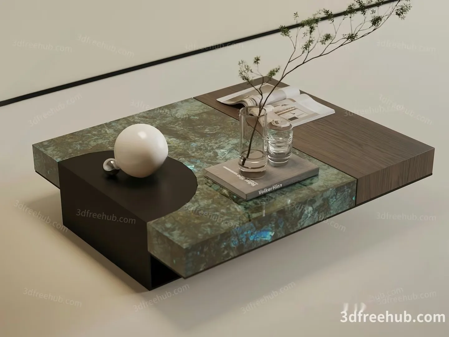Modern Coffee Table 3D Model – 20597 – VRAY Render