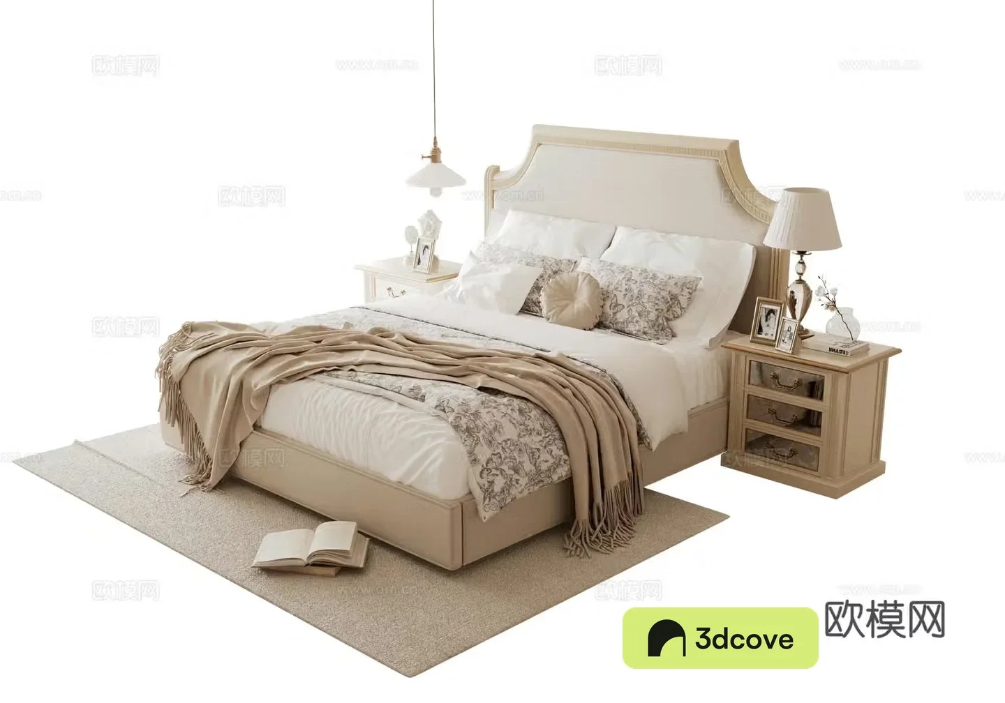 French double bed