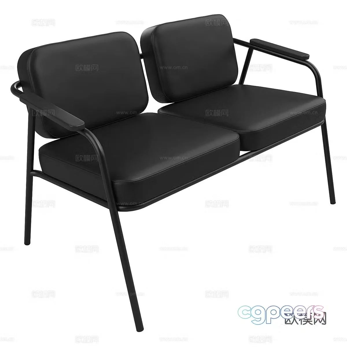 Double chair 3d model