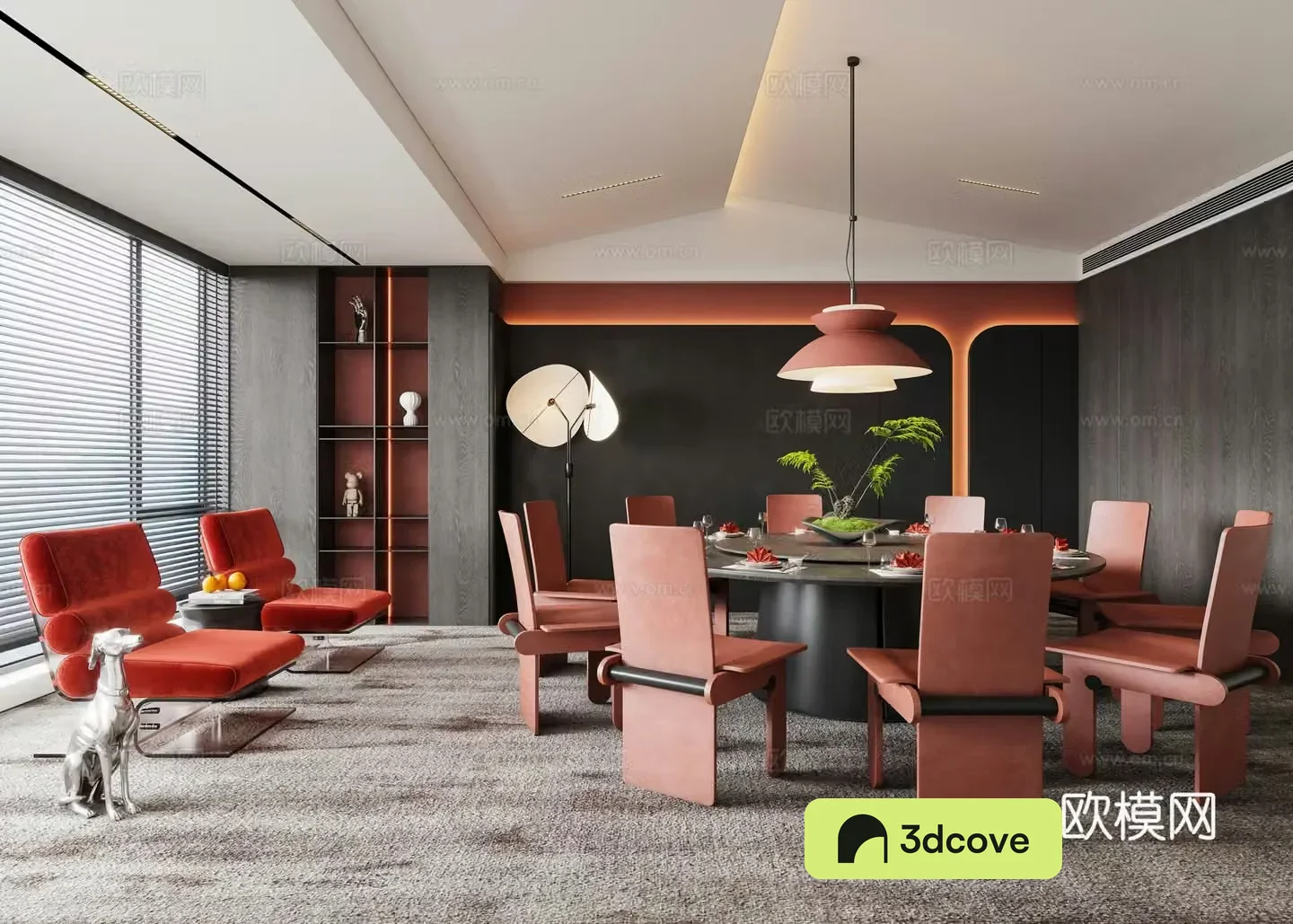 Modern restaurant private room