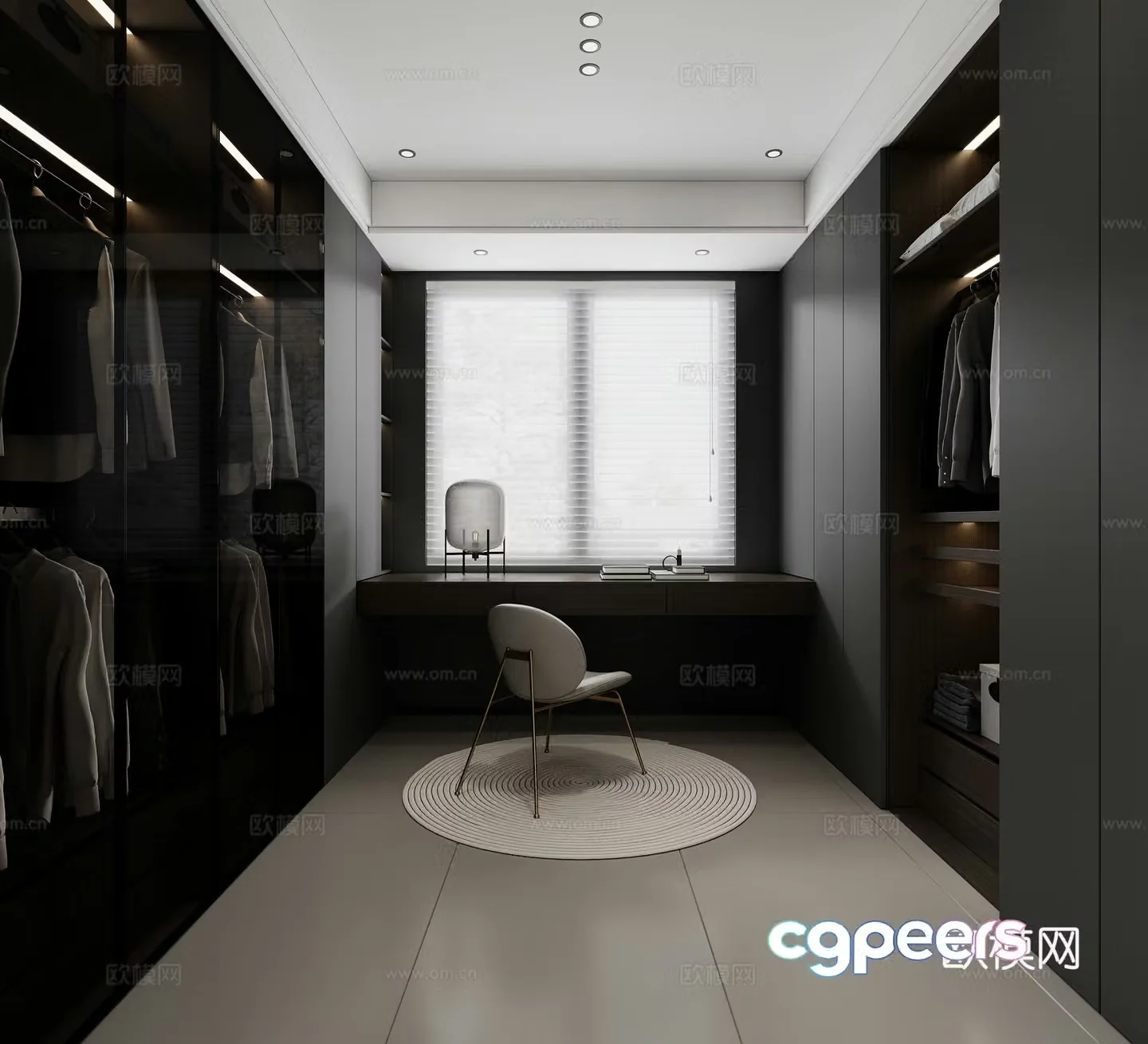 Modern cloakroom 3d model