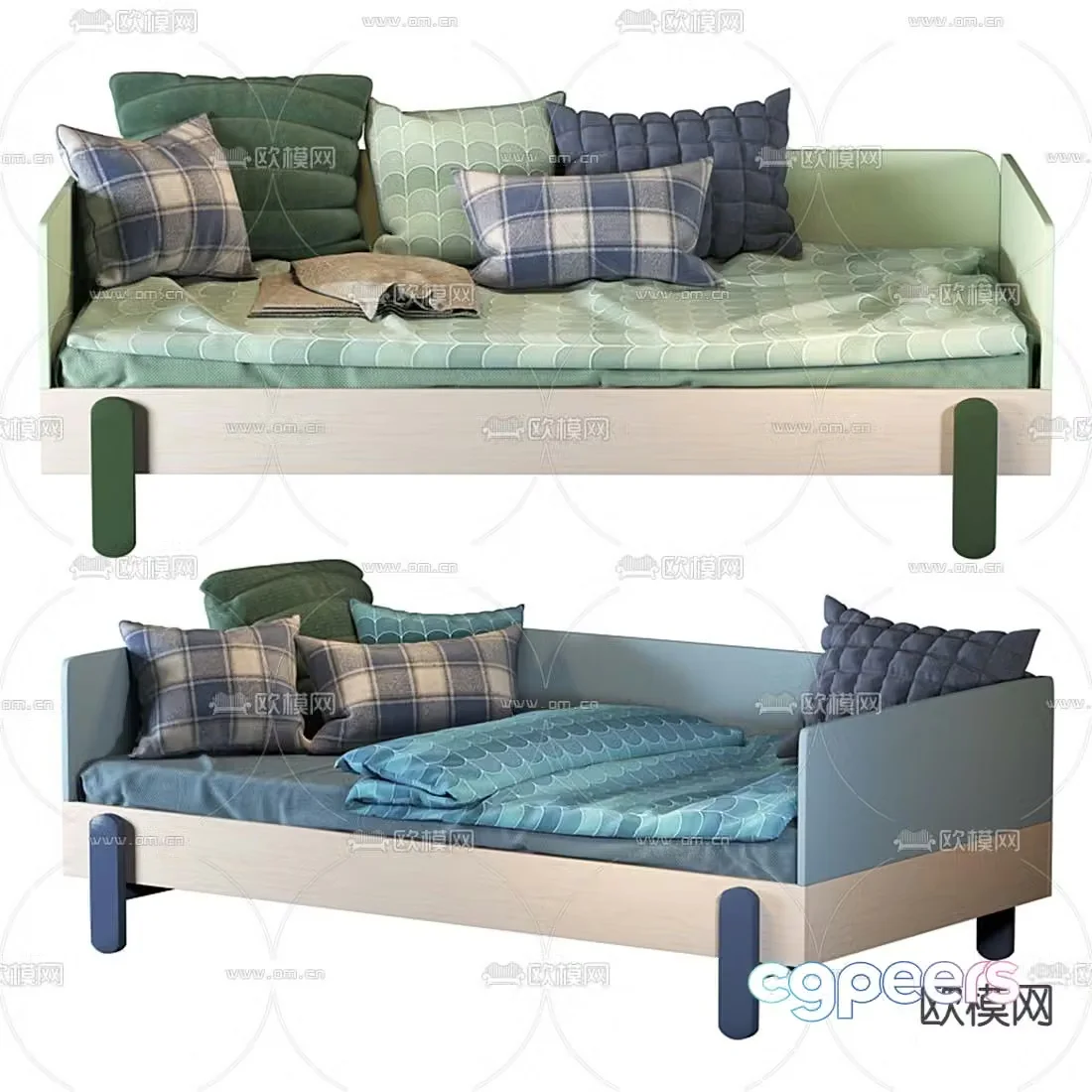 Modern children’s bed 3d model