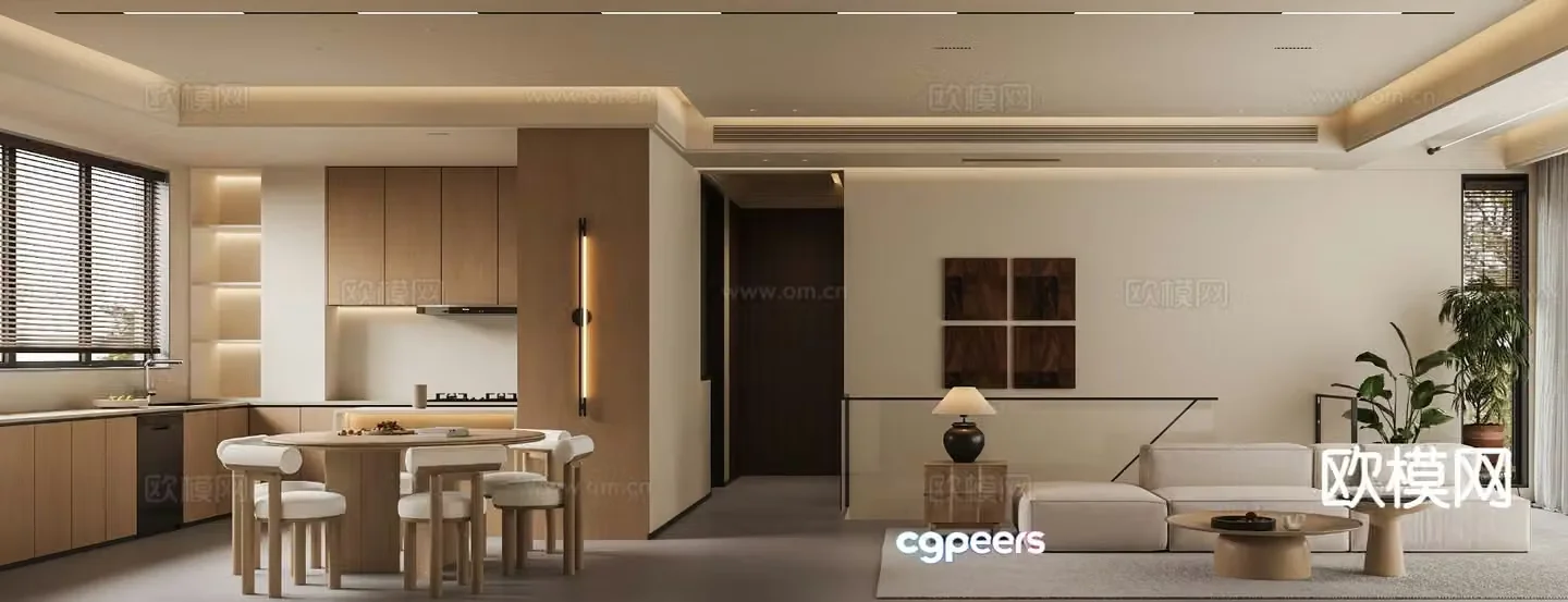 Cream Fengke restaurant 3d model
