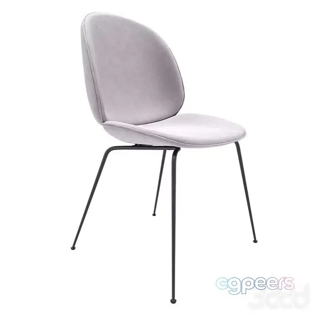 3ds Max Free – Gubi Beetle Dining Chair Velvet (Fully Upholstered Conic base)