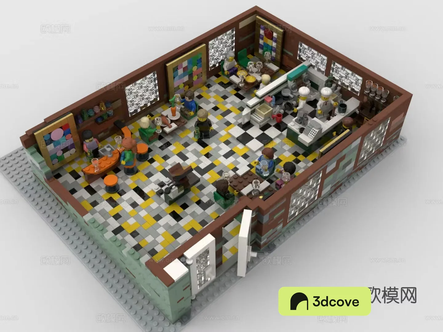 LEGO Toys Building Blocks Supermarket Convenience Store Indoor Shopping Mall Indoor Store