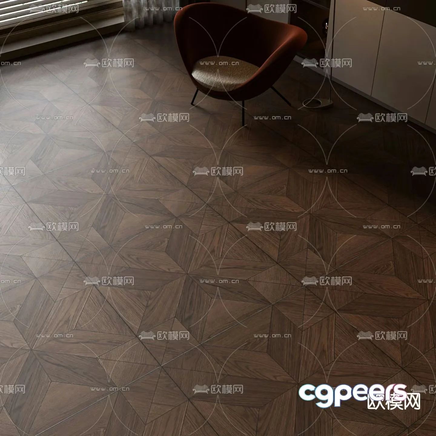 3D model of medieval style wood floor