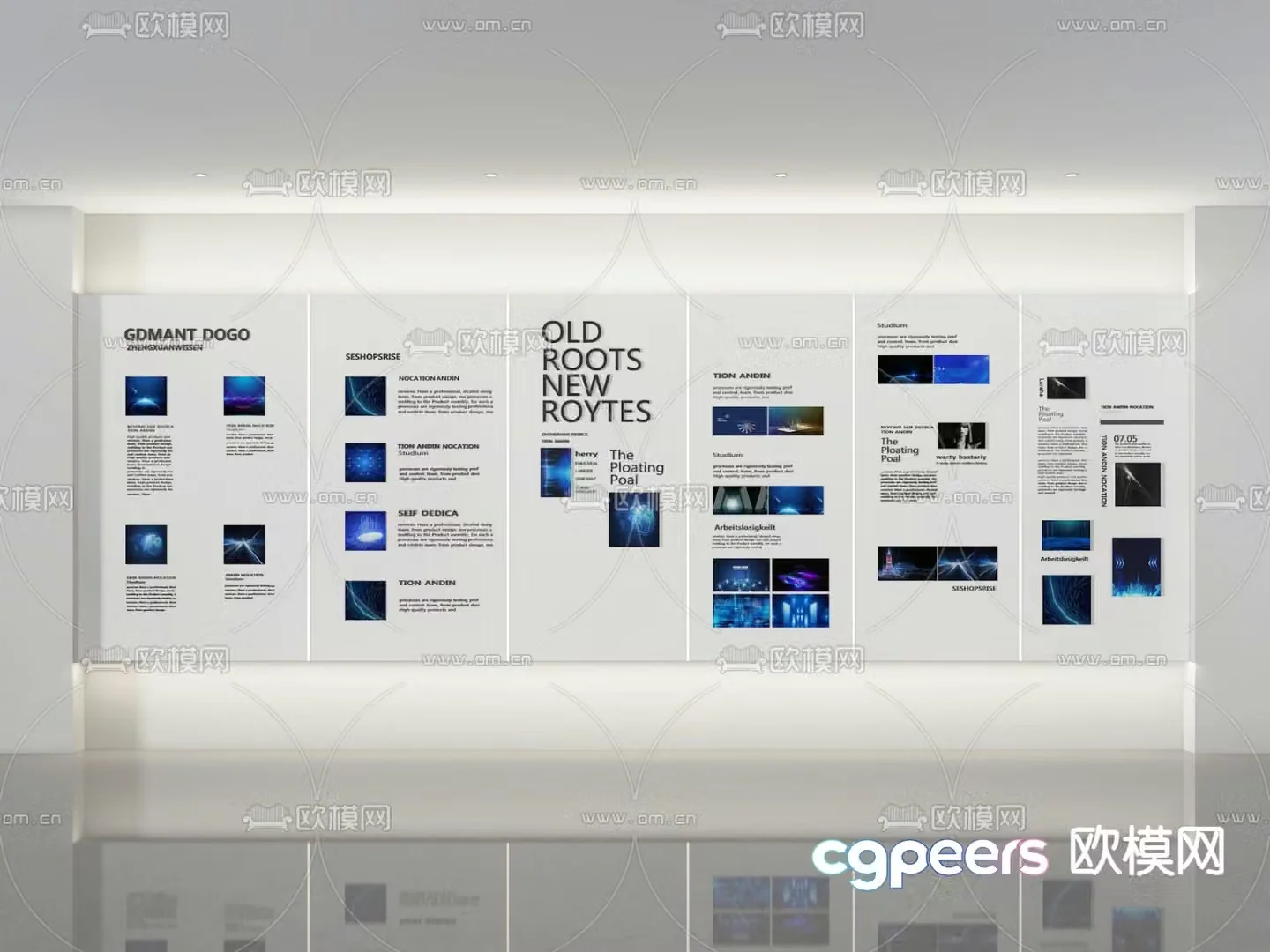 Corporate wall Exhibition wall Cultural wall Propaganda wall 3d model