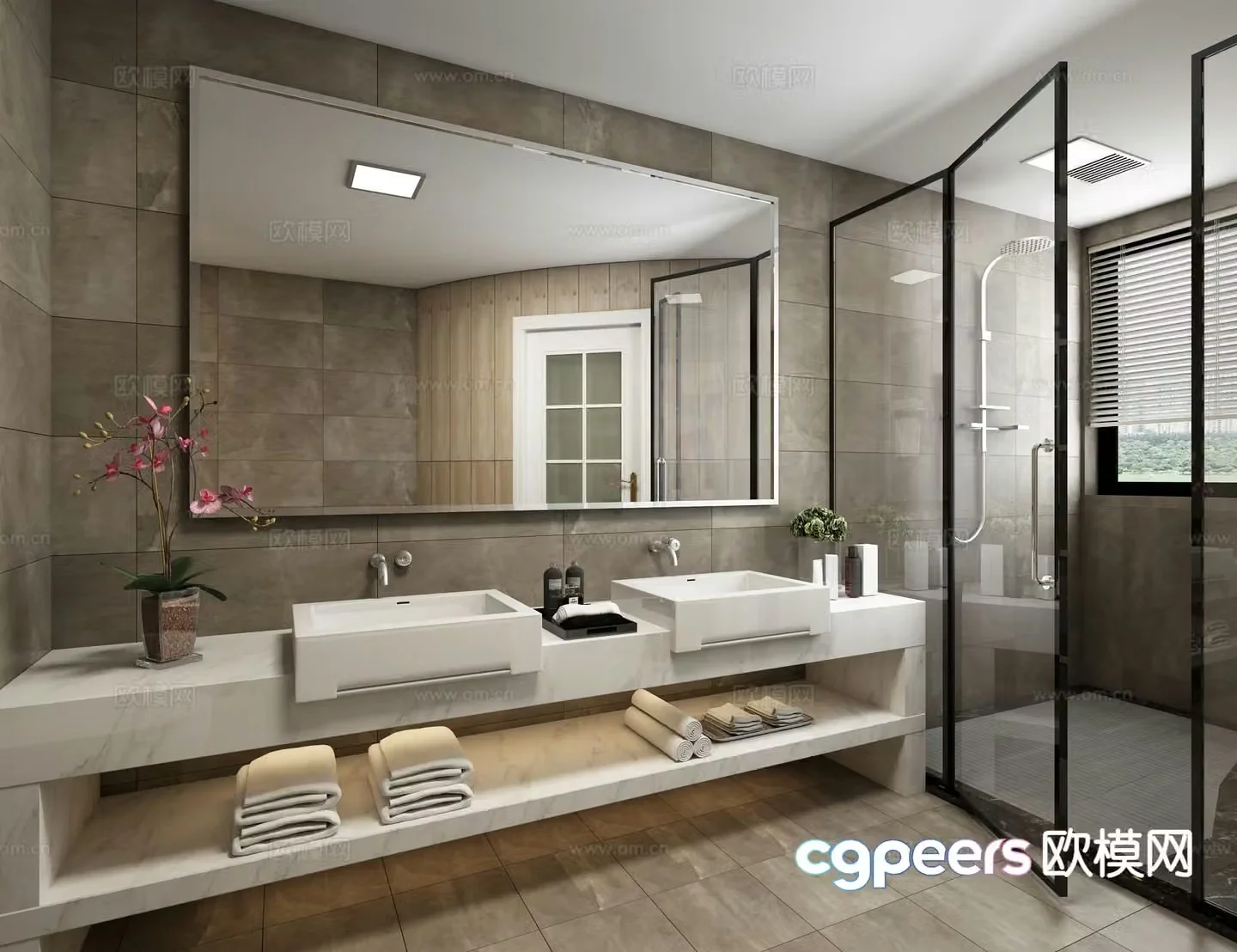 Modern bathroom bathroom toilet 3d model