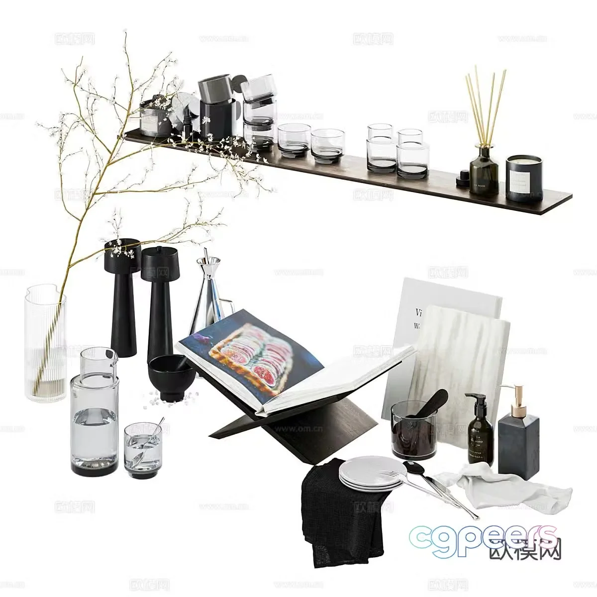 Bathroom small pieces Bathroom supplies 3D model