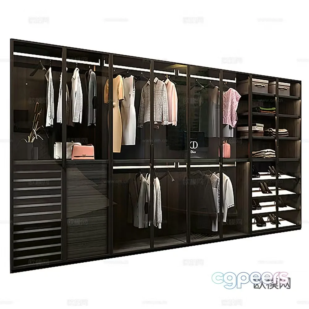 Cabinet Wardrobe Finished Cabinet 3D Model