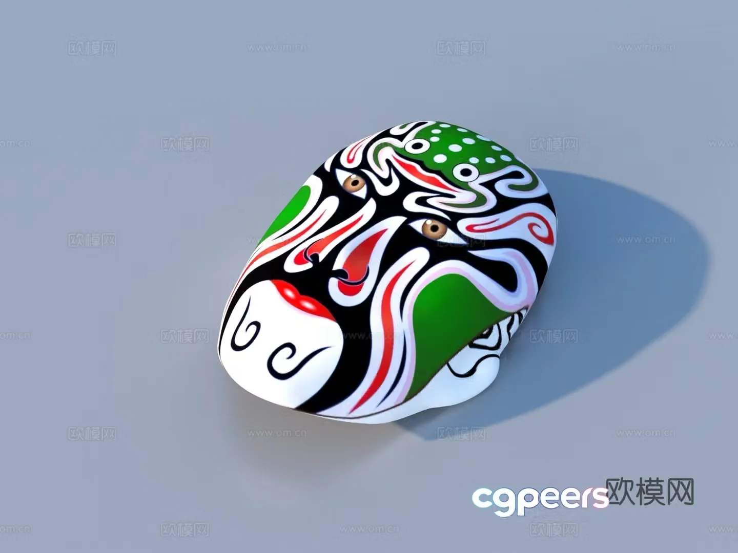 Facebook Peking Opera Facebook Cultural Supplies Opera Facebook 3D Model